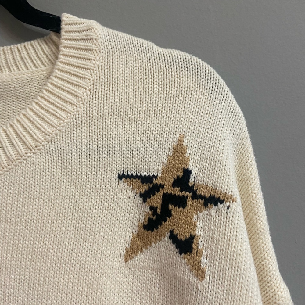Rails Cream Star Pattern Sweater - Picture 6 of 14